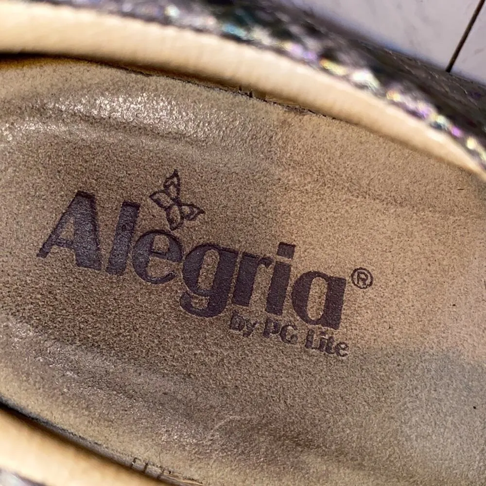 Alegria Kaitlyn Sockeye Metallic Snake Skin Mary Jane Comfort Clogs Size 36 / 6 - Image 10