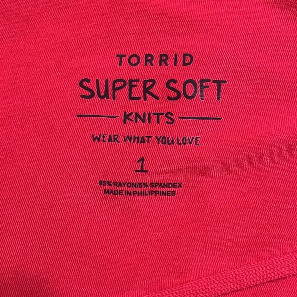 Pink Super Soft Knit Foxy V-Neck Strappy Top Sz 1X Casual Closet Staple - Image 6