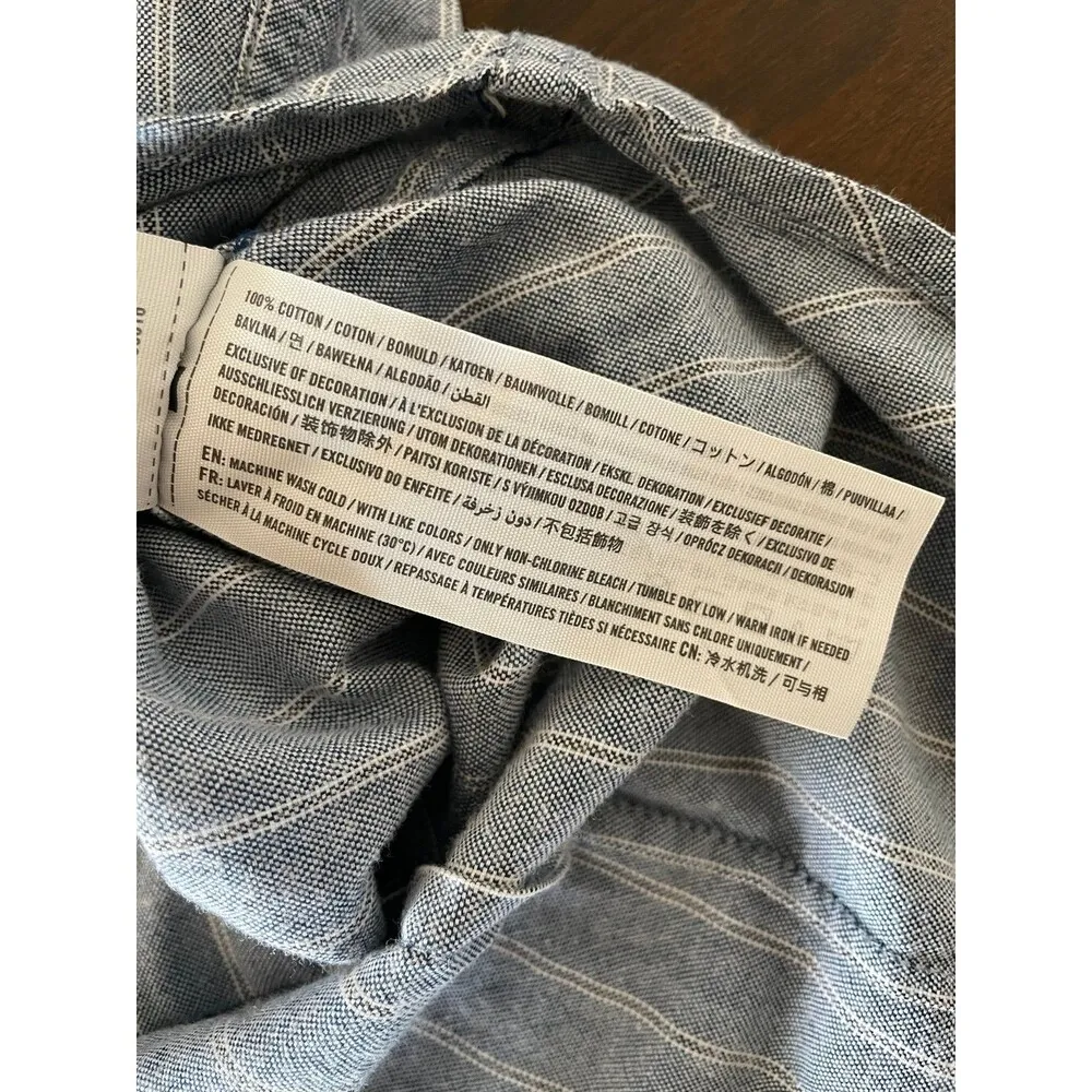 Abercrombie & Fitch women’s striped quarter button up shirt y2k 100% cotton size S - Image 8