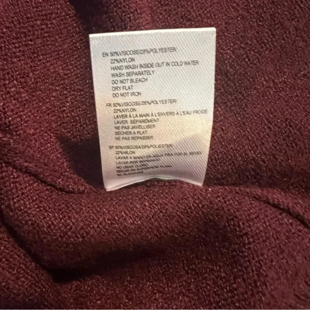 RD Style women’s sweater medium pullover burgundy - Image 7