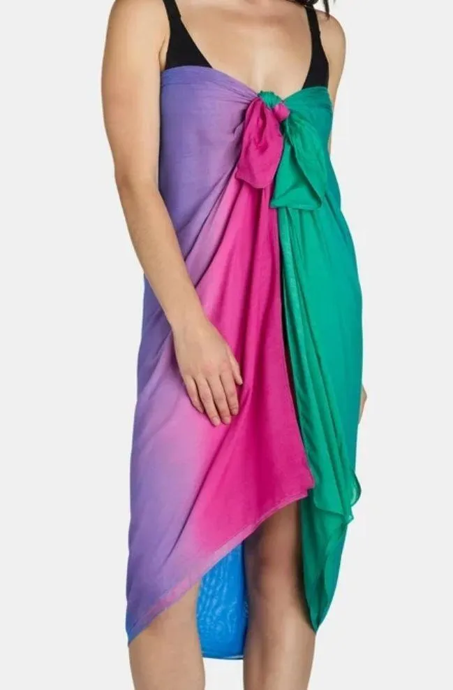 Colorful Print Sarong or Pareo one size Blue Size undefined - Image 7