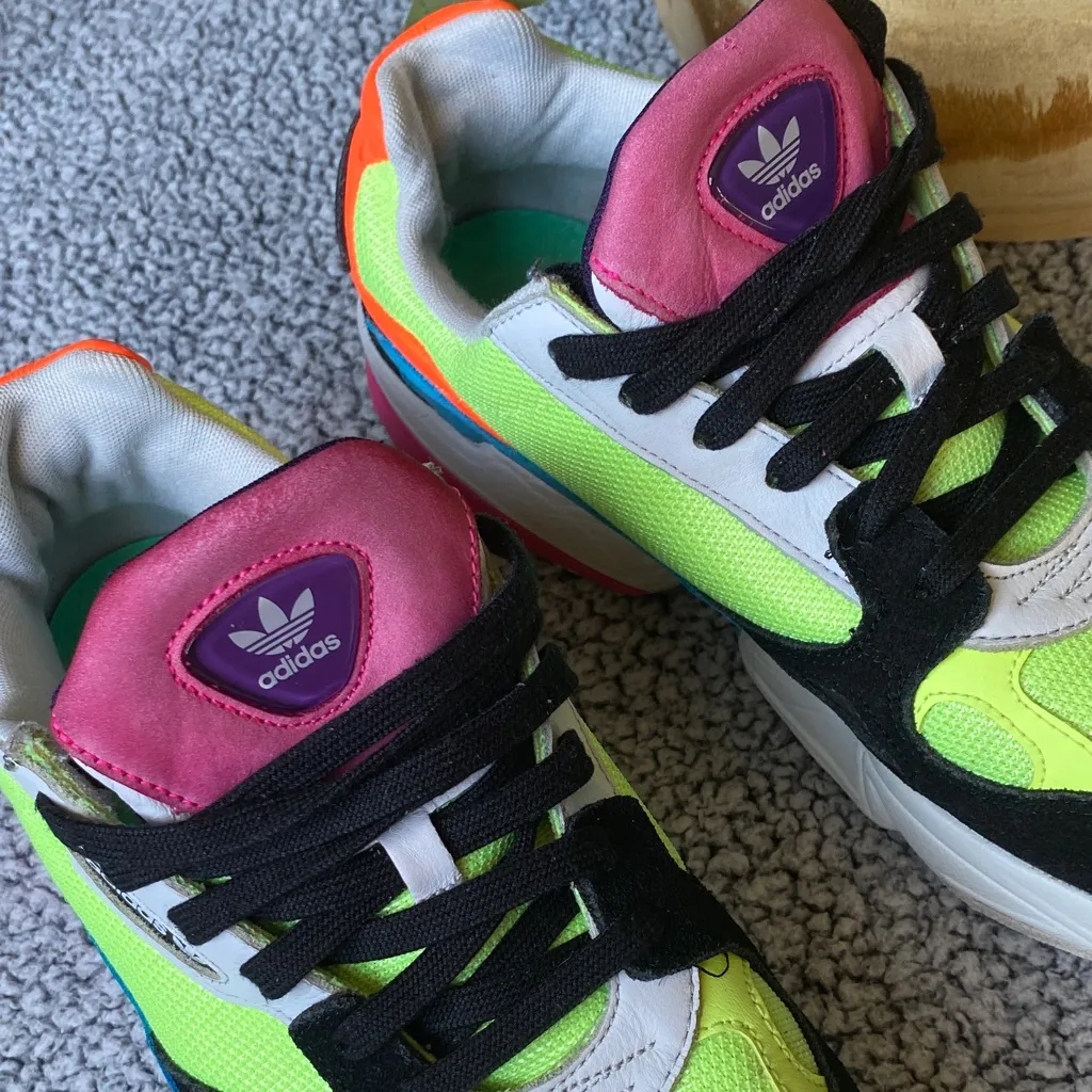 Adidas Womens Neon Multicolor Boat Shoes - Image 3