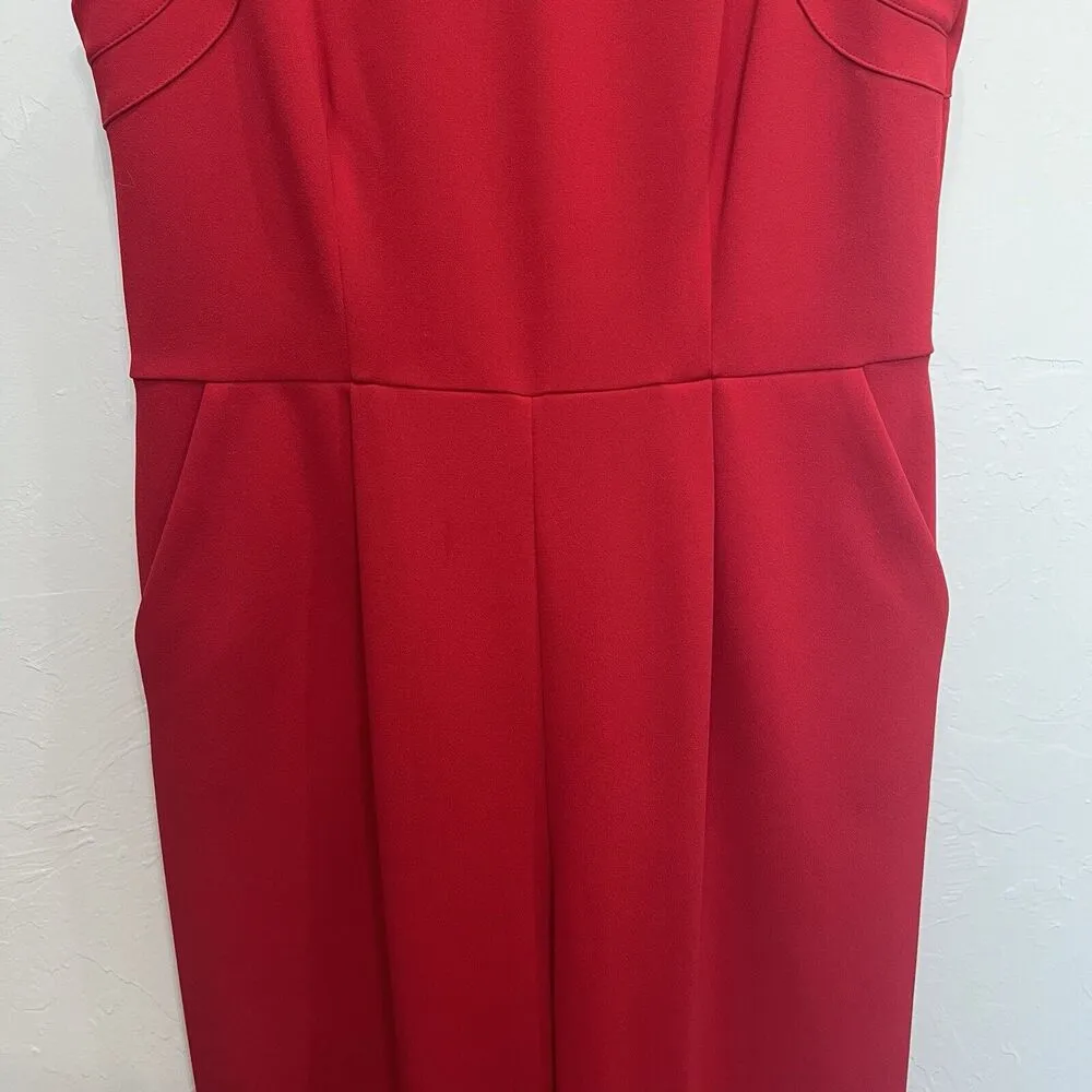 Calvin Klein 12 Jumpsuit Sleeveless Cut Out Stretch Straight Leg Pockets Holiday - Image 4