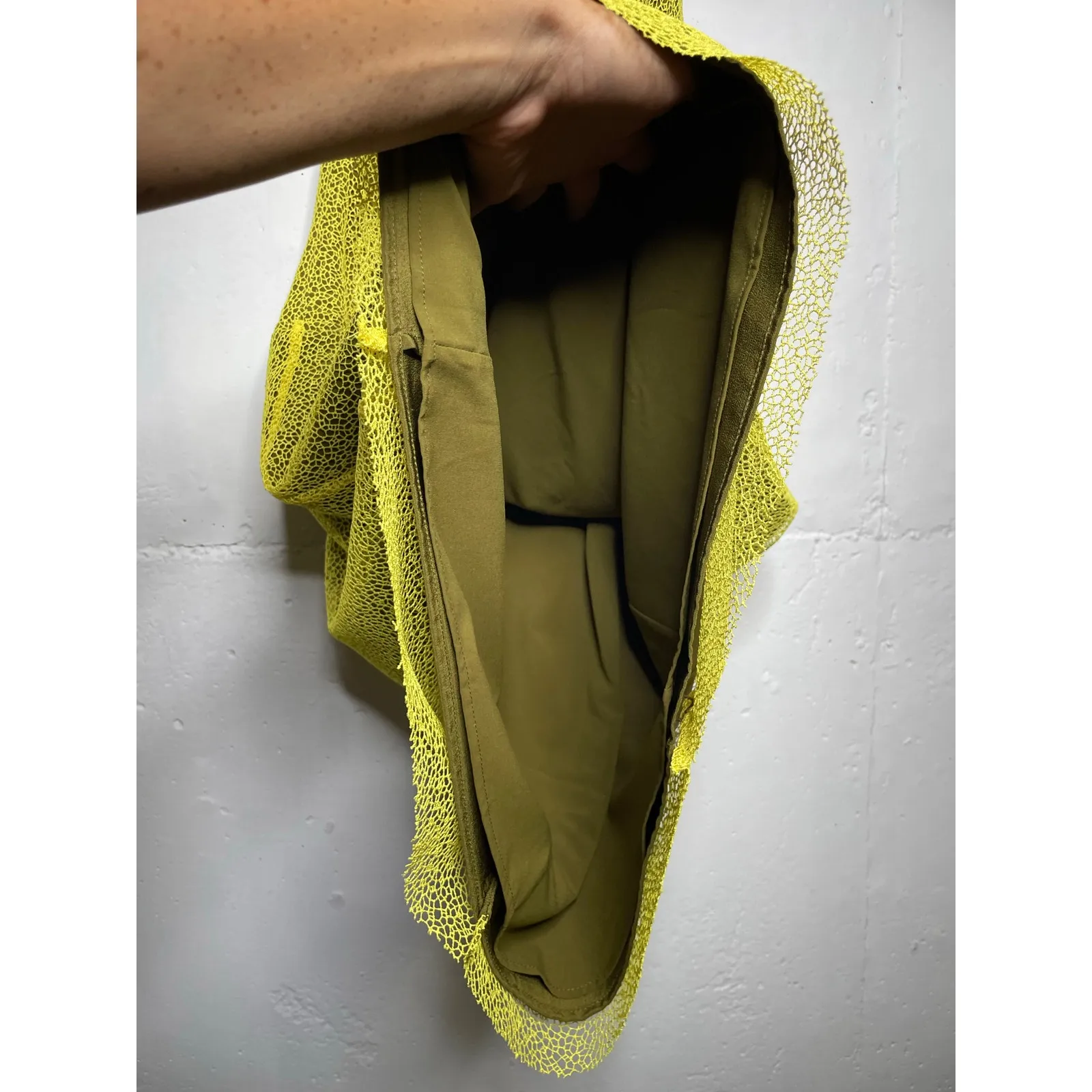 NEW Diane Von Furstenberg Chrome Yellow Corset Dress Size 8 - Image 8