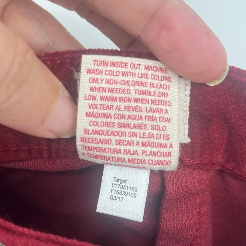 Mossimo Burgundy Faux Suede Mini Skirt Sz 2 Y2K Studded Grunge Fall Holiday Red - Image 8