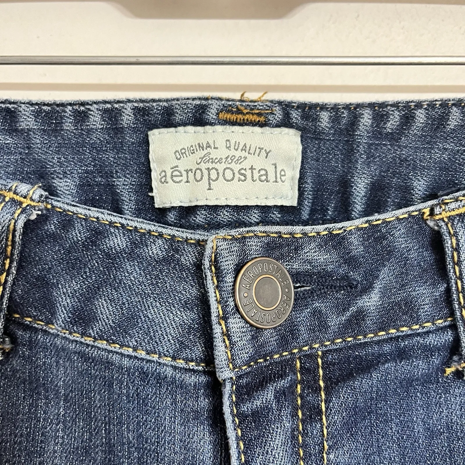Aeropostale Ashley Ultra Skinny Jeans Women's Size 5/6 Regular Dark Wash Blue - Image 3