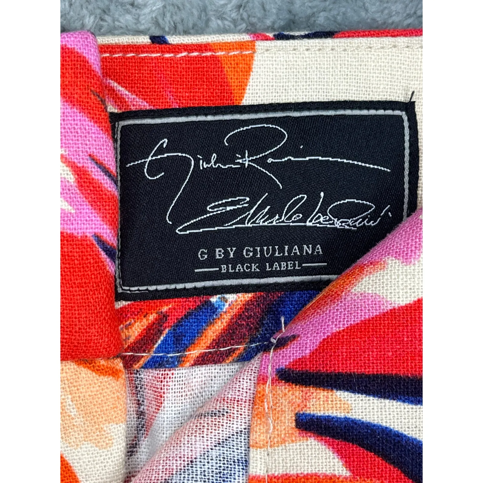 G by Giuliana Linen Rayon Tropical Print High Waist Summer Resort Shorts‎ 22 White Size undefined - Image 6