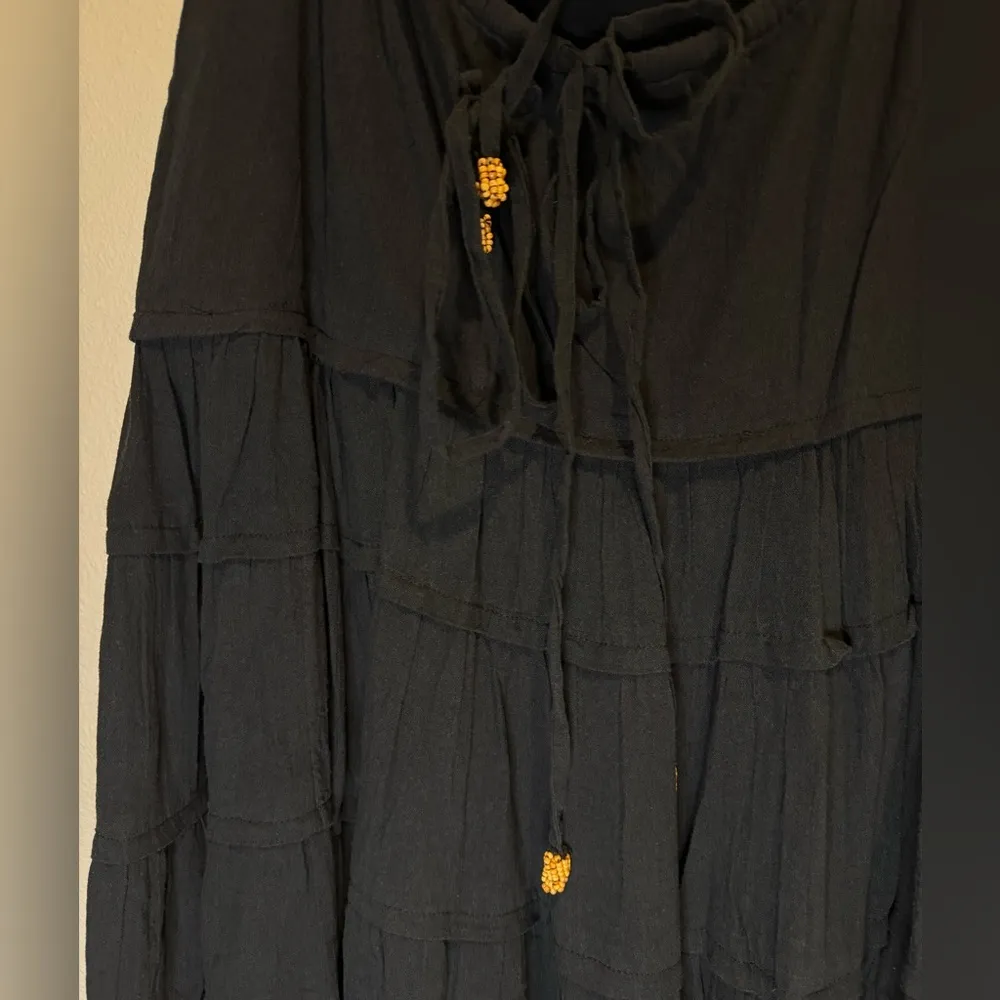 Free People Somewhere Sunny‎ Halter Drop Waist Midi dress Black Size M - Image 11