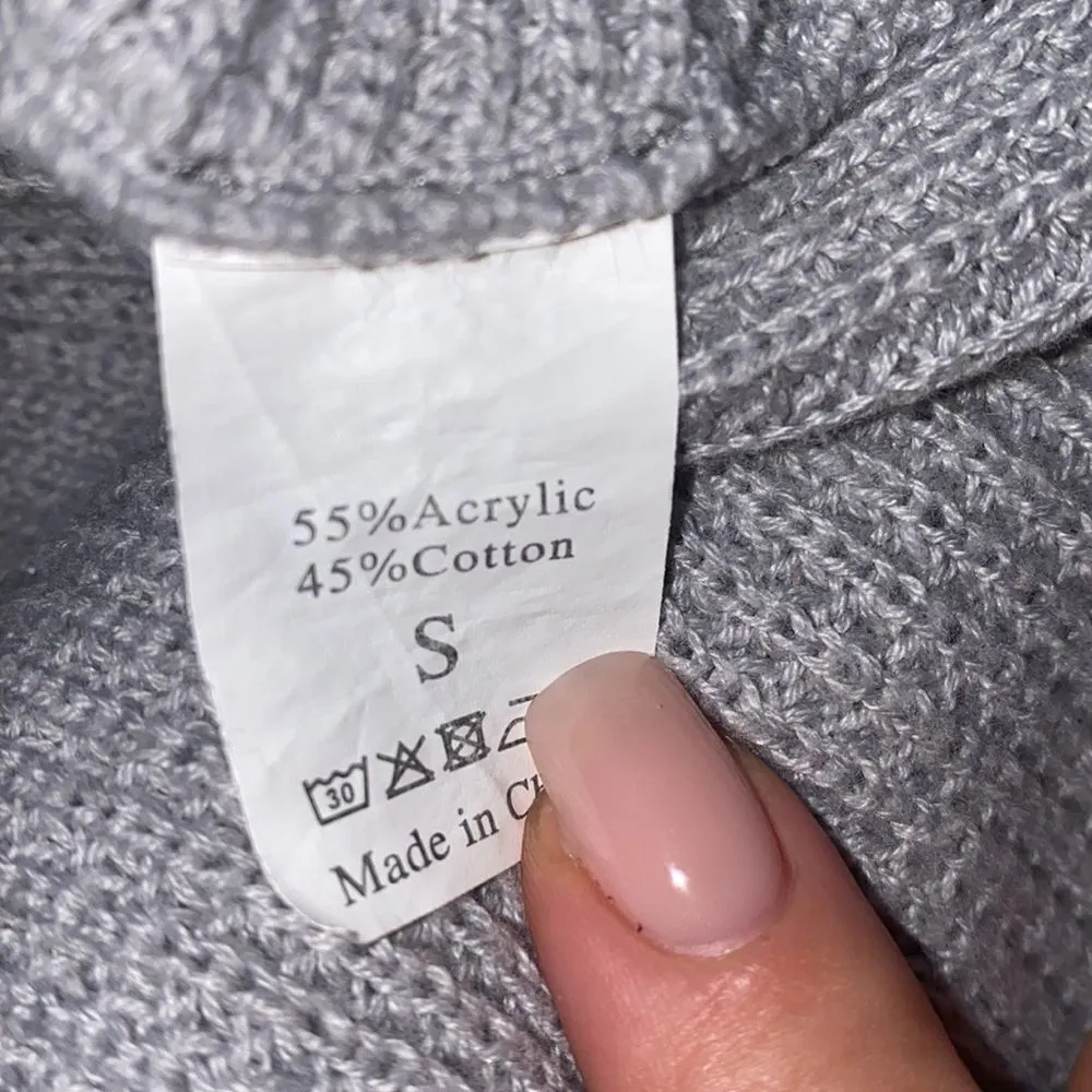 ✨Long Sleeve Sweater Twist Knot Front Pullover✨ Gray - Image 7