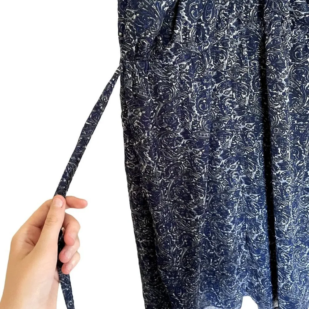 Converse One Star blue floral summer dress halter top neckline cinched waist - Image 6