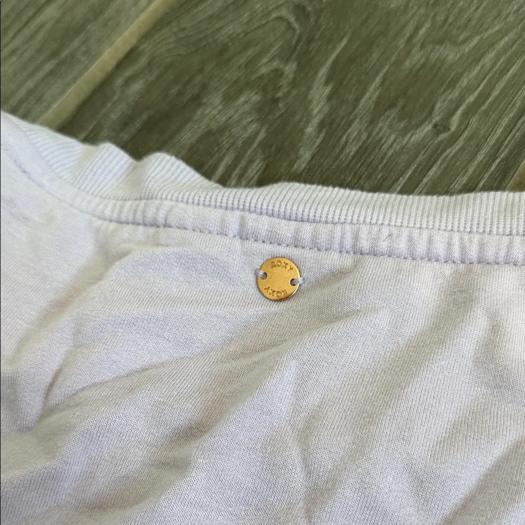 Roxy womens Light Purple super soft modal-lightweight crewneck top medium - Image 5