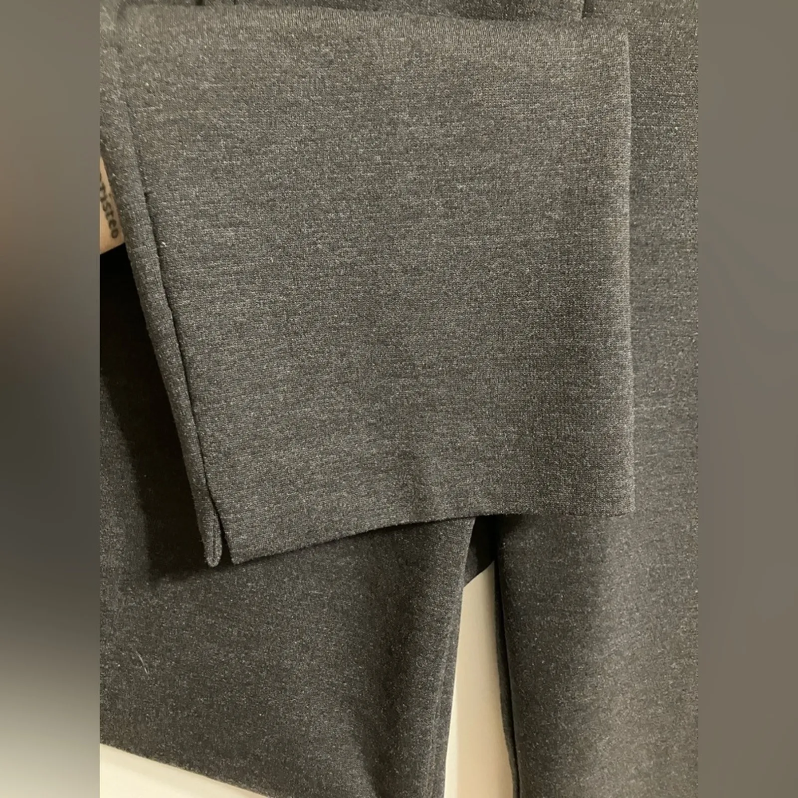 Chico’s Juliet Straight Leg Pant Grey Womens size 6 Tall classic‎ Career Pull-on - Image 5