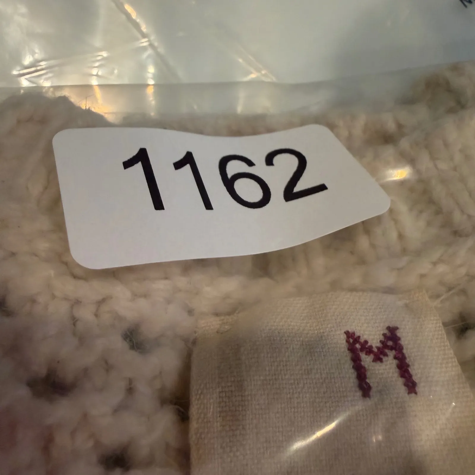 Far Away From Close Anthropologie Fringe Crochet Sweater Womens M Cream Boho Y2K Size M - Image 9