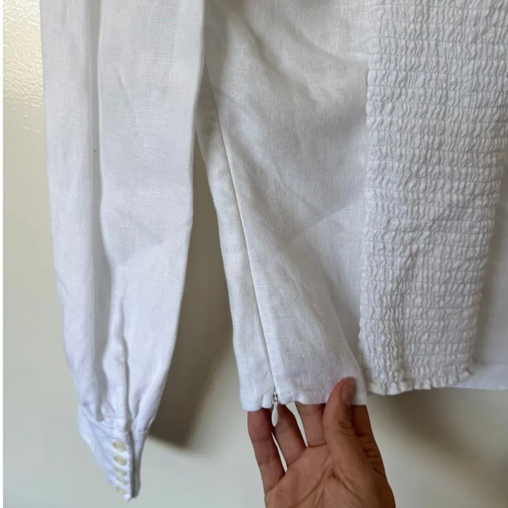 NWOT Reformation Stilton 100% Linen Top in White Size 4 - Image 5