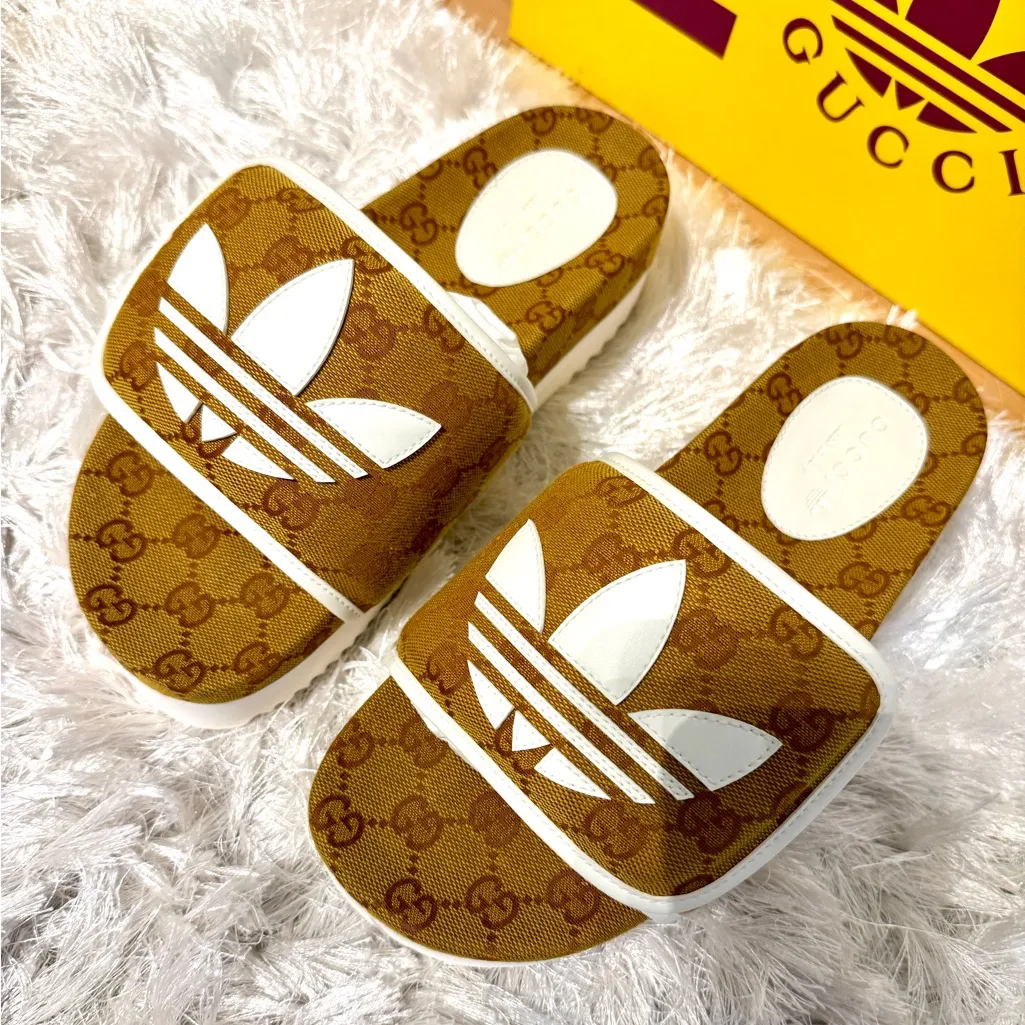Gucci x Adidas Mesa GG Monogram Slide Sandals - Image 3