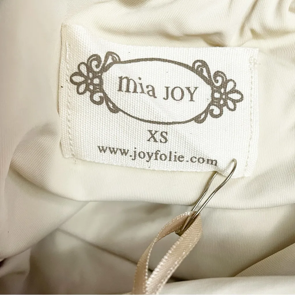 NWT Joyfolie Mia Joy Taryn One Piece Swimsuit Size XS Berry Wine Ruffle Tie Back Red - Image 9