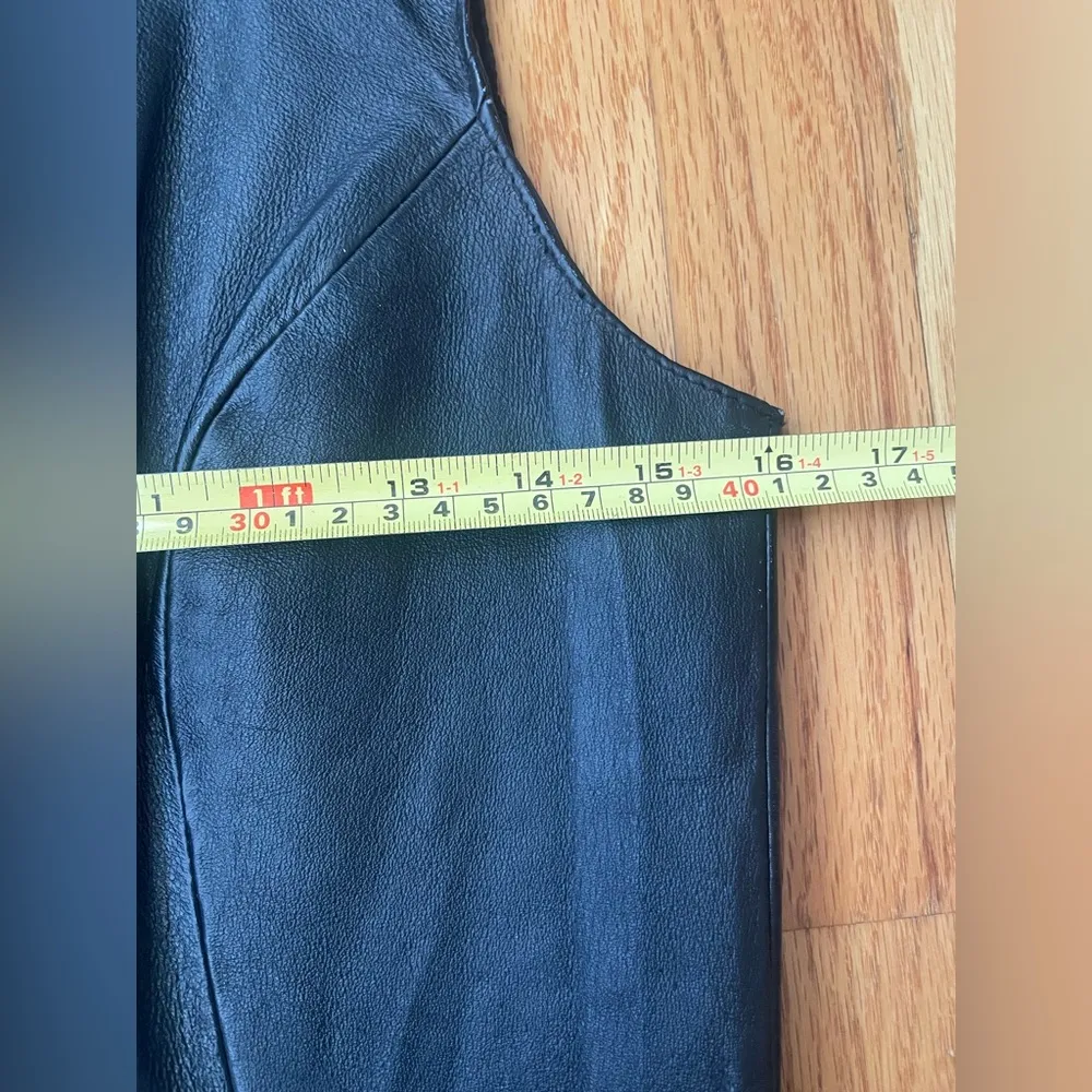 Wilsons Leather Vintage 100% Leather Black Vest and Skirt Set - Image 5