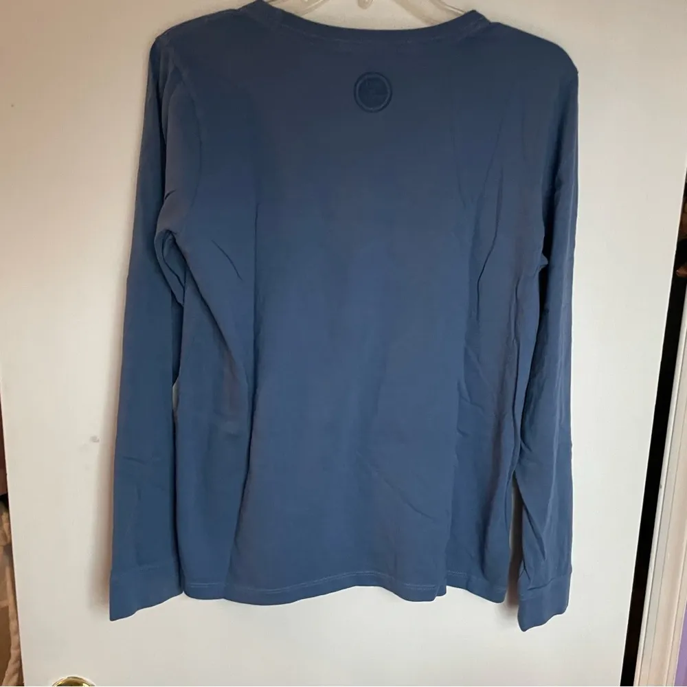 Life Is Good- Blue Long Sleeve Peace T shirt Penguins - Image 4