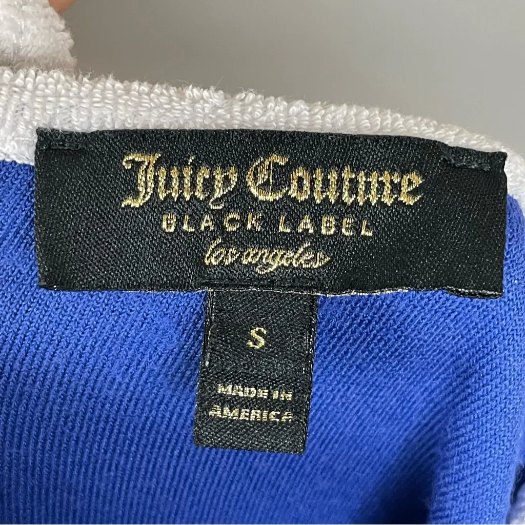 Juicy Couture Terrycloth Dress Y2K-Style Size Small‎ Lace-Up Sides Slits Blue - Image 4