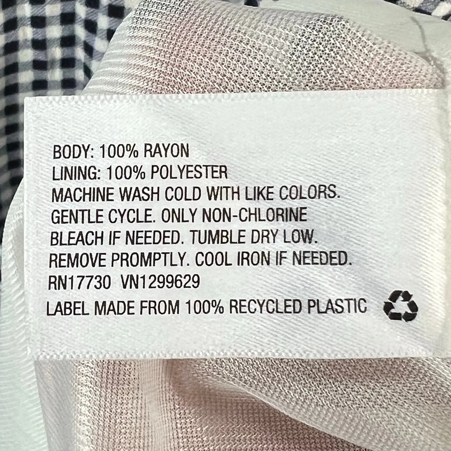 Y2K Xhilaration Dress Women M Blue White Gingham V Neck Tie Cottage Retro Picnic - Image 13