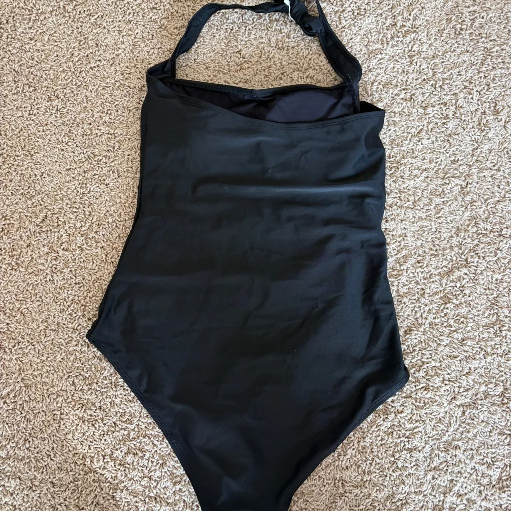 NWT Smismivo Tummy Control Swimsuit Size Large Tank Beach Slimming Vacation V3 Black - Image 3