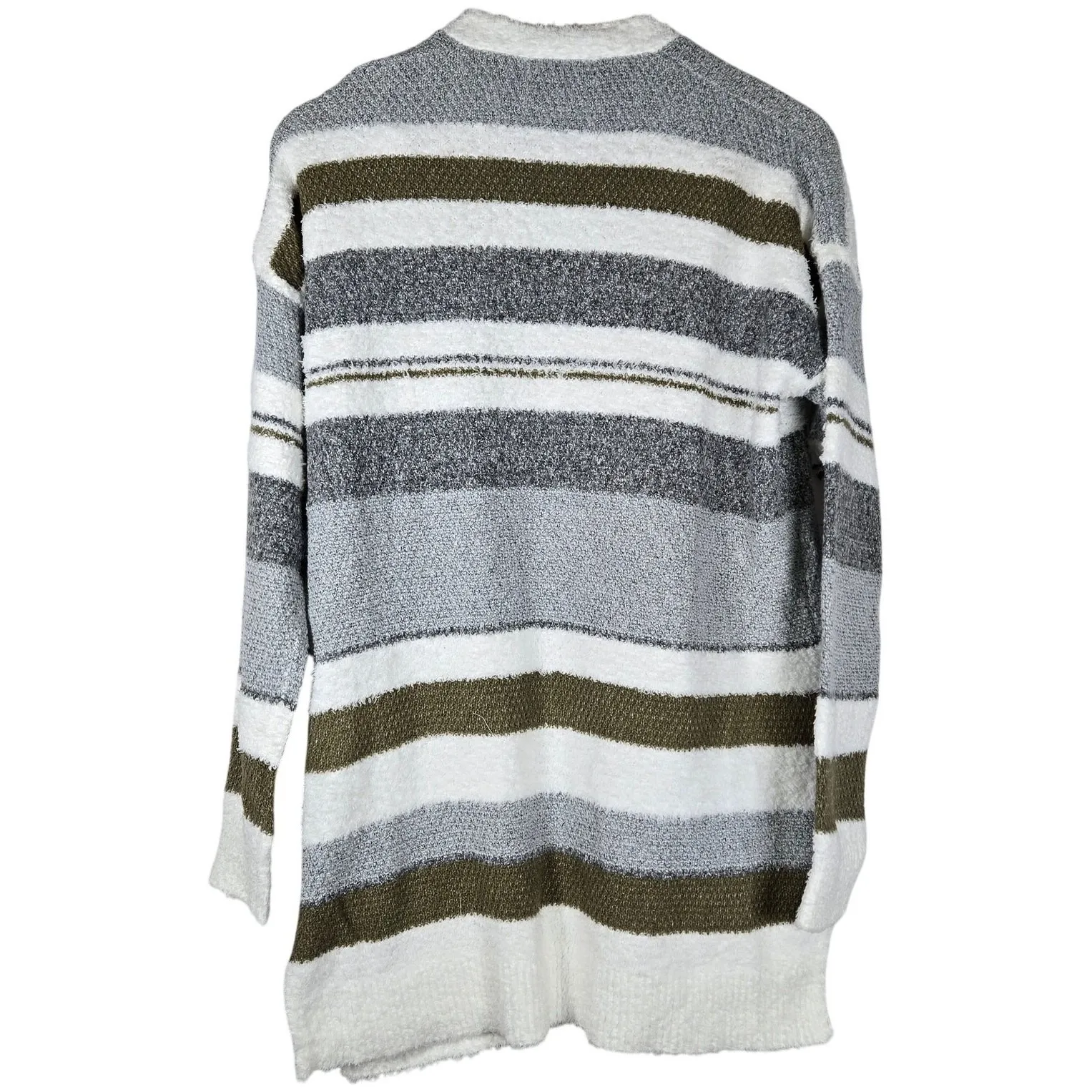 Pink Clover Cozy Striped Fuzzy Cardigan Sweater Size‎ S Stitch Fix Exclusive - Image 2