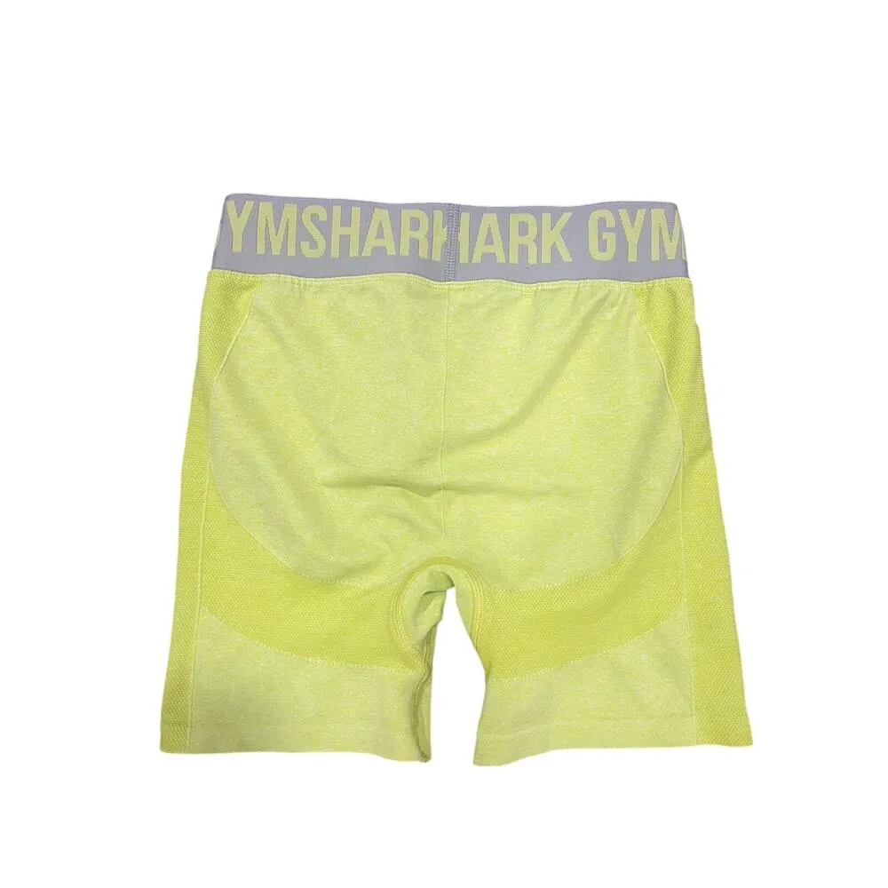 Gym Shark Activewear Shorts Medium Neon Green/Yellow Athleisure Workout - Image 4