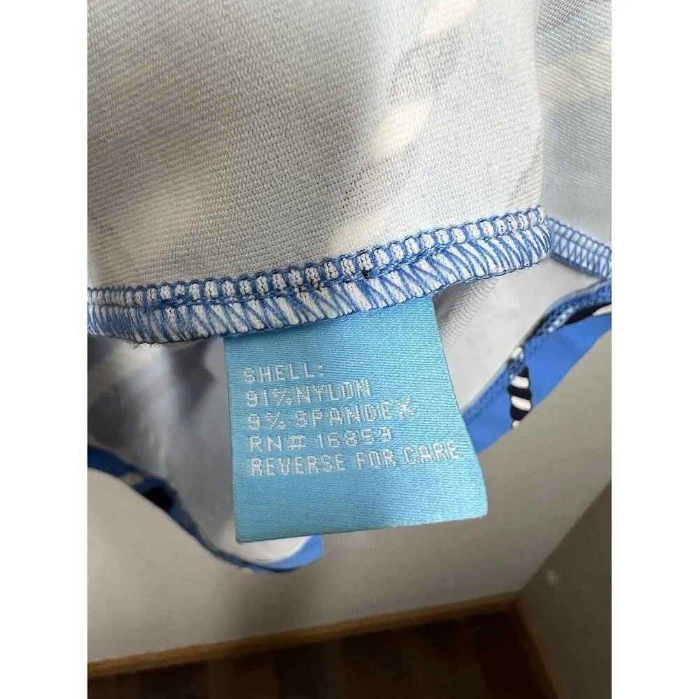 J. McLaughlin Rope Print Catalina Cloth Sheath Dress Size Small Blue White - Image 3