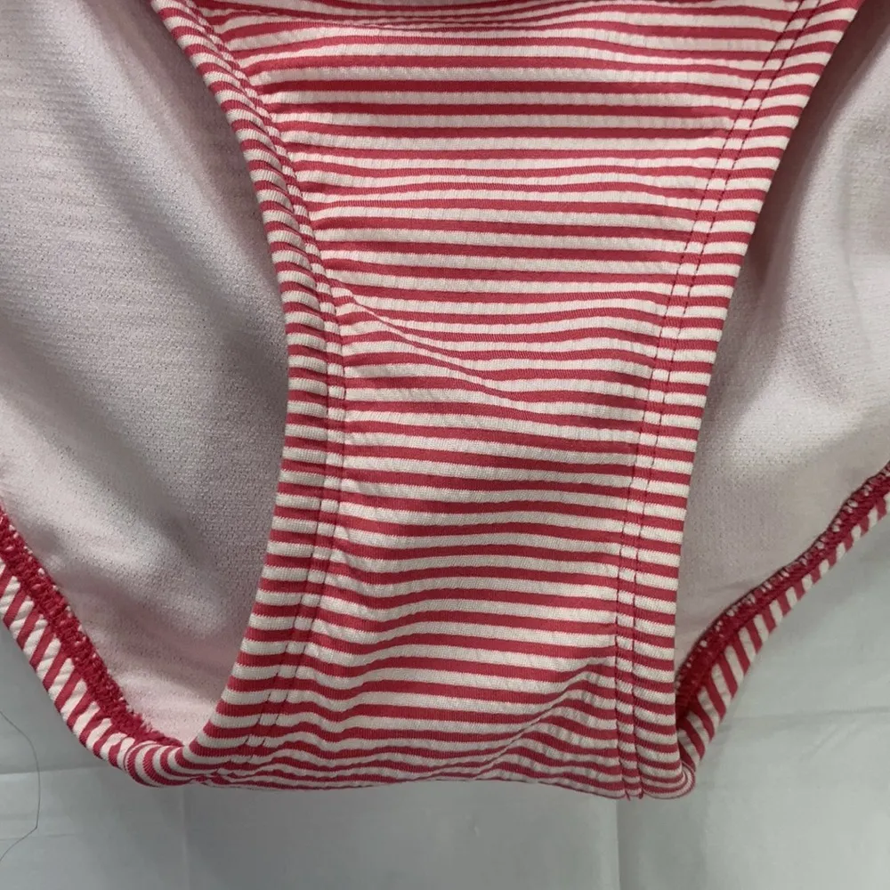 Time And Tru Seersucker Striped Red and White Bikini Bottoms Swim NWT Size XL - Image 4