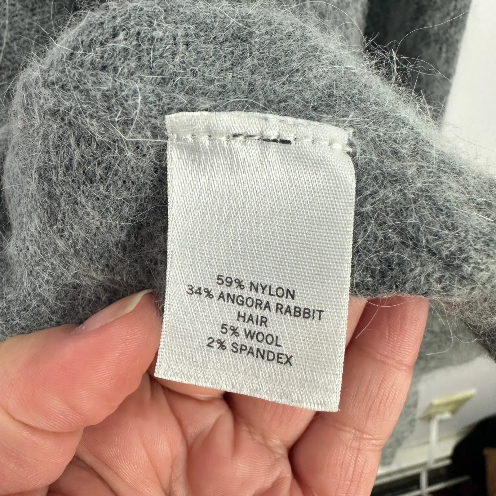 Halogen Bolero Cardigan M Gray Angora Blend Soft Girl Cozy Minimalist Layering - Image 3