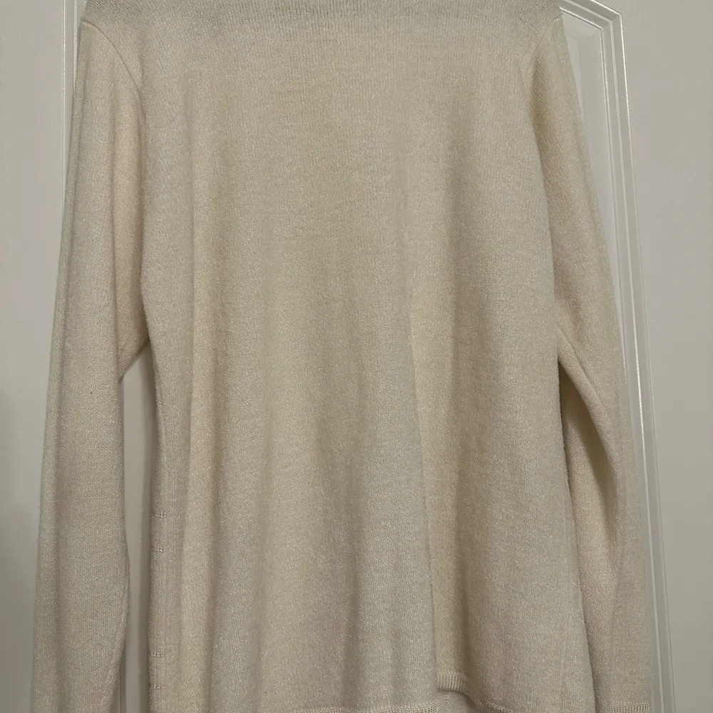 JENNY Sweater Women Medium Floral White Embroidered Long Sleeve Cardigan - Image 10