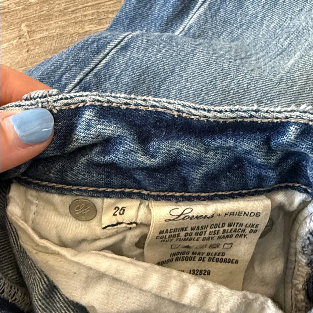 Lovers + Friends Blue Distressed Jeans Size 25 - Image 4