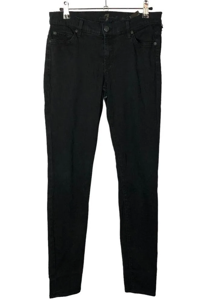 7 For All Mankind 7FAM Black The Skinny Skinny Jeans 27 - Image 2