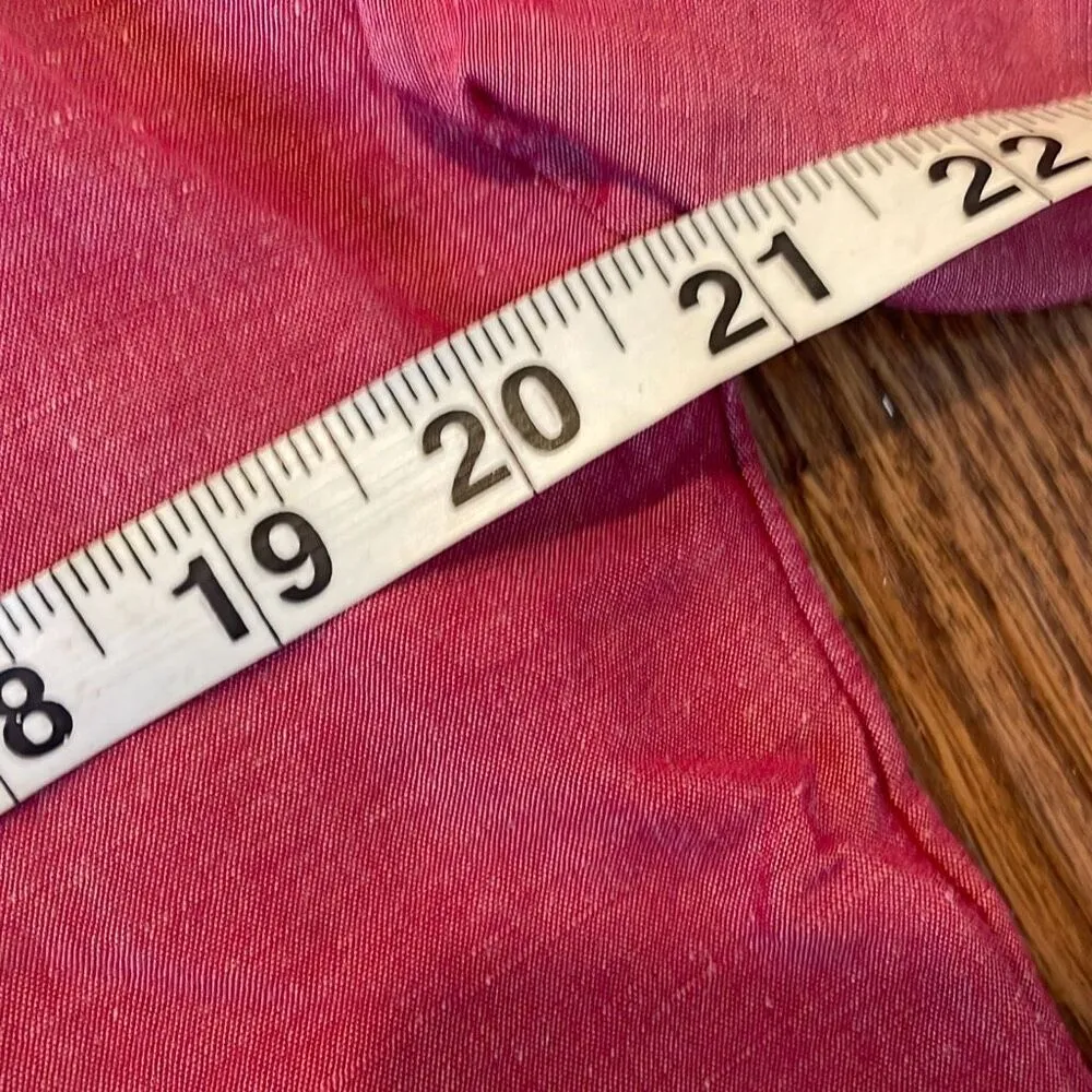 Eileen Fisher raspberry silk linen blend jacket size small - Image 9