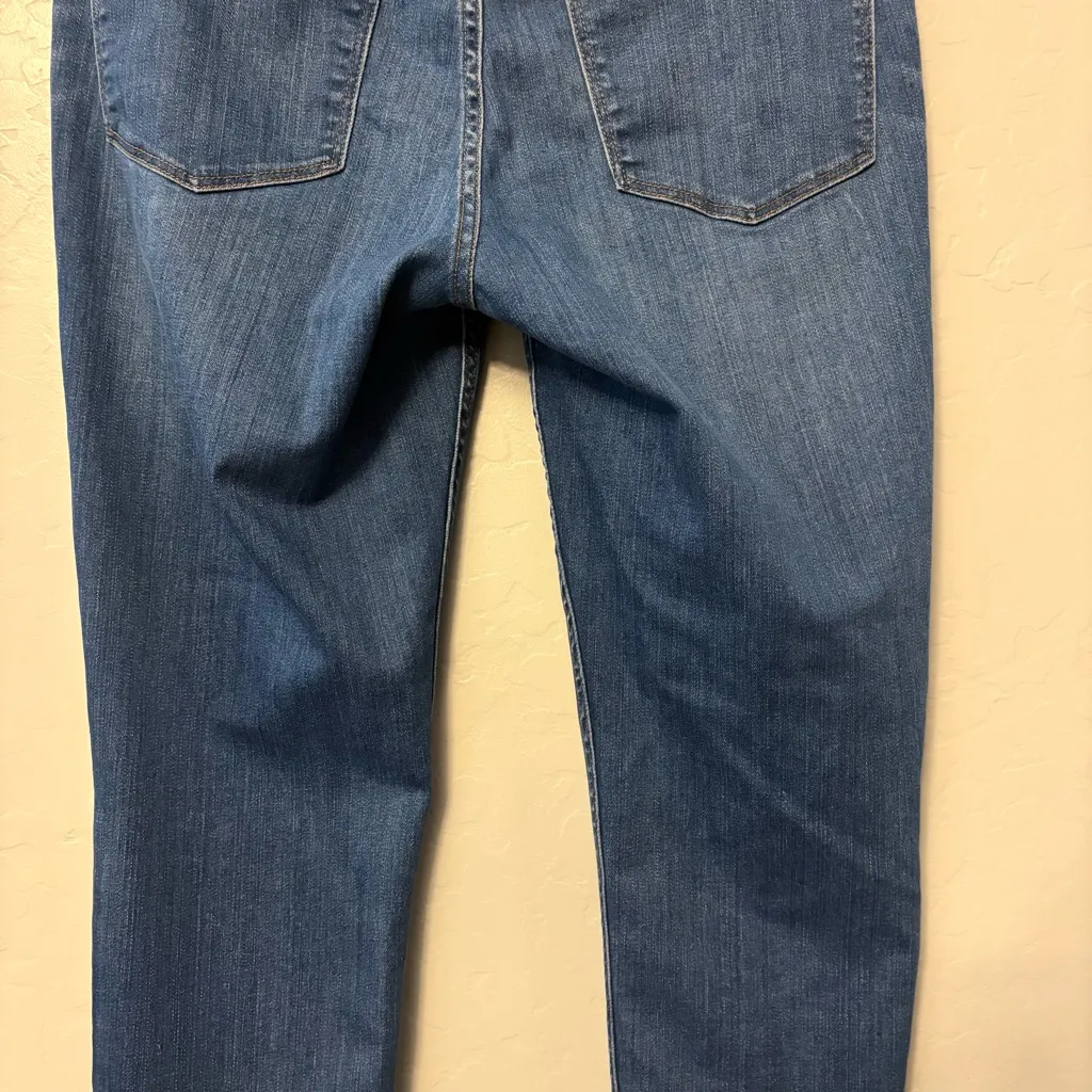 Madewell 9" high-rise skinny medium wash jeans with slits at ankles size 31 - Image 14