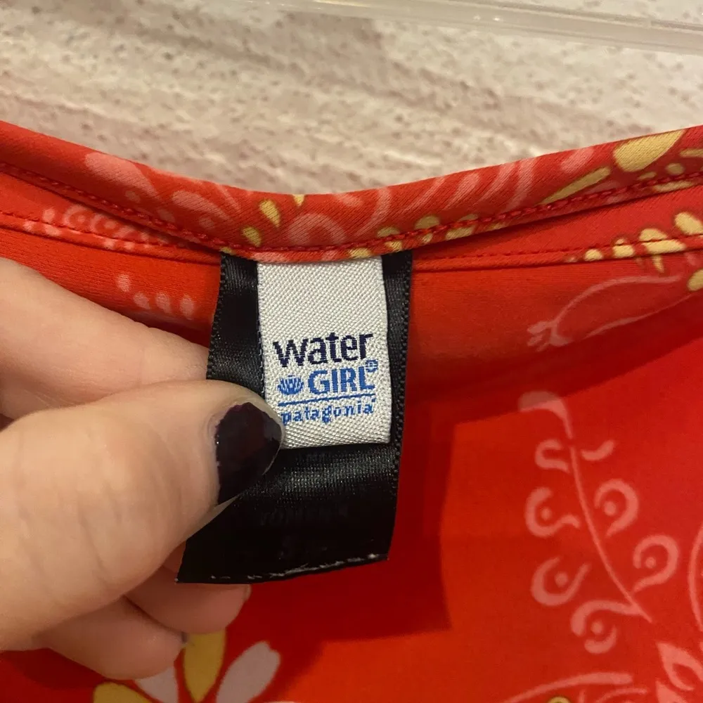 Water Girl Patagonia Swim Skirt Outdoor Hiking Board Summer Floral Red Womens S - Image 3