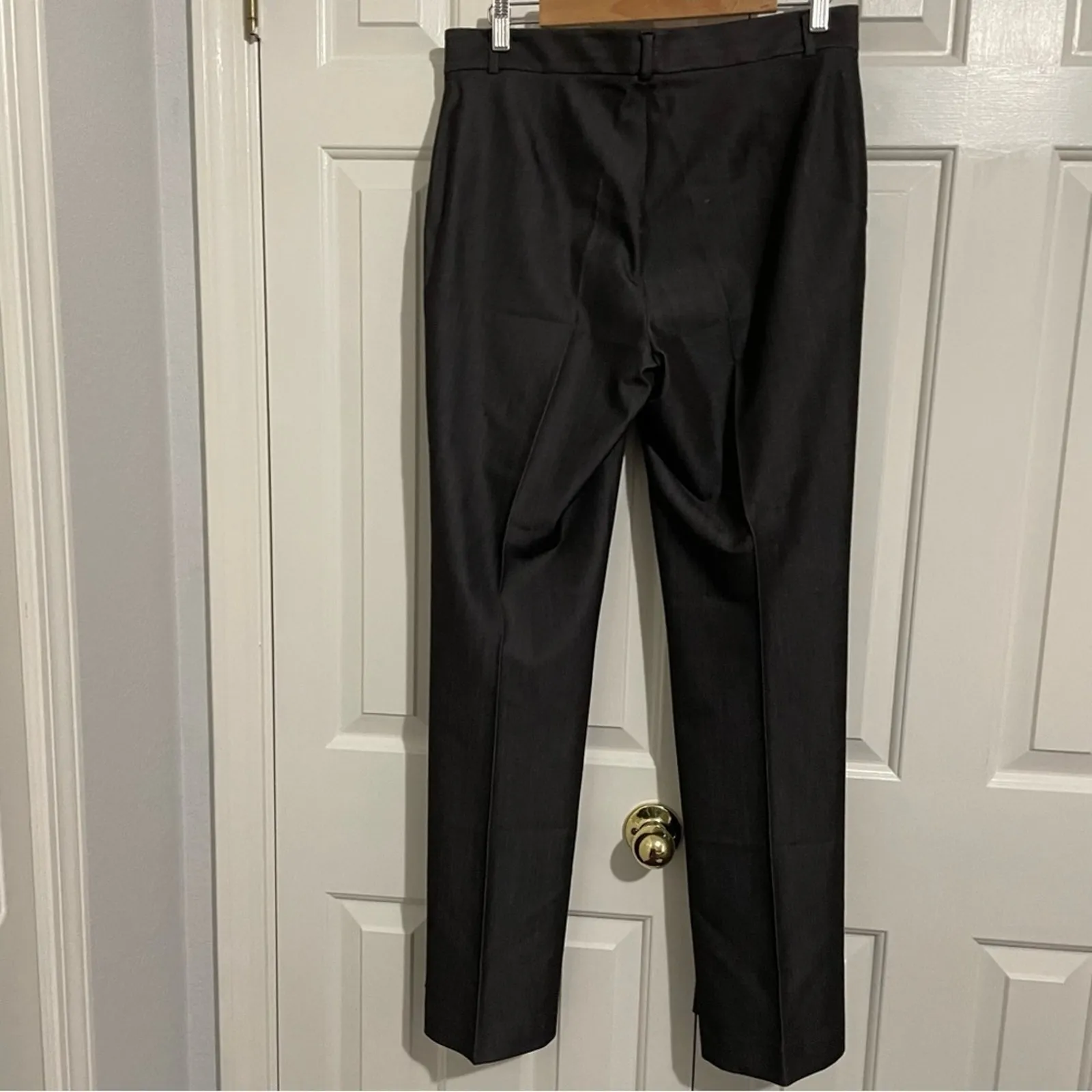 Elie Tahari Charcoal Grey Wide Leg Trouser Pants Womens 12 Dress Pants Wool - Image 3