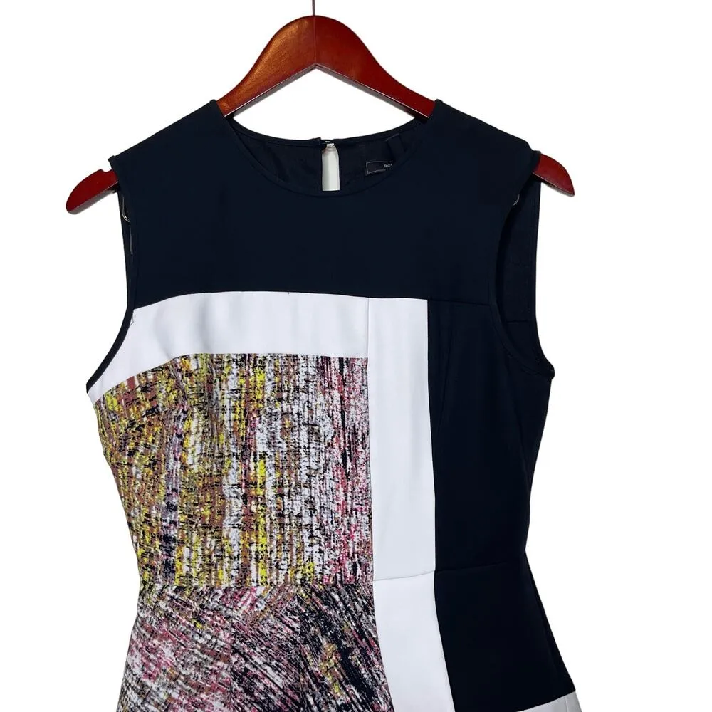 BCBGMaxAzria Alessandra Sleeveless Mini Dress Black/White Womens 2 - Image 4