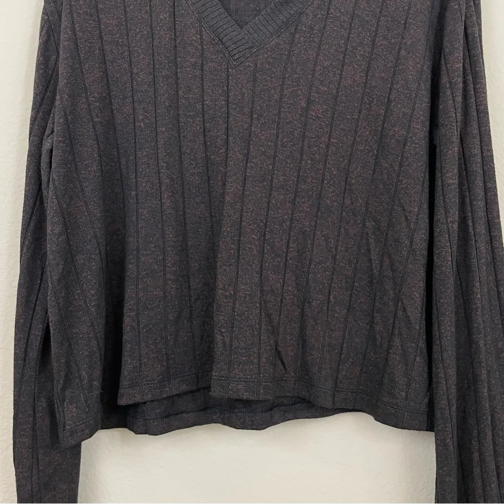 Athleta Harmony Hoodie Lightweight‎ Sweatshirt Mahogany Heather Size Medium - Image 8