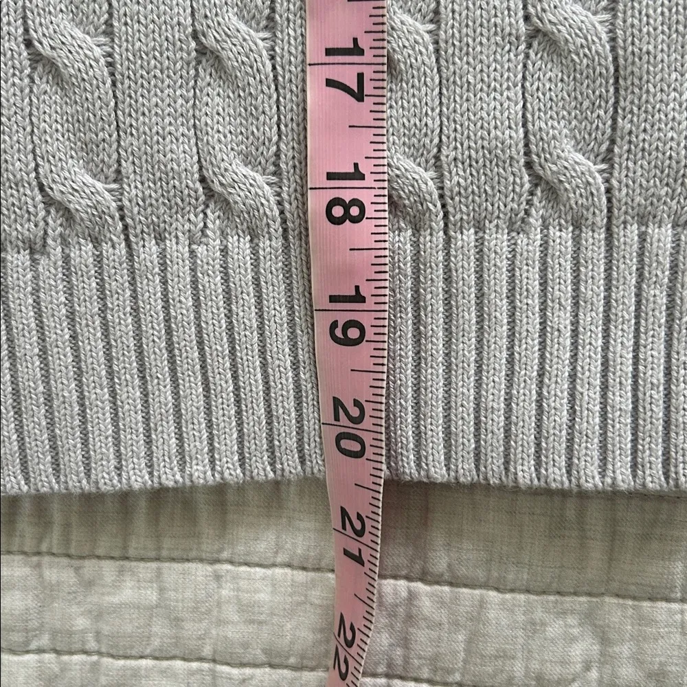 John galt pastel lilac silver cable knit sweater vest 100% cotton one size S M​ - Image 12