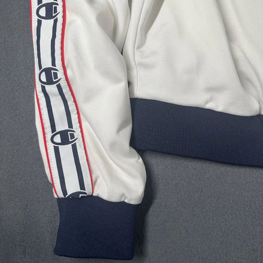 Champion Track Jacket Womens Large White Life Crown C Logo Full Zip Track Jacket - Image 14