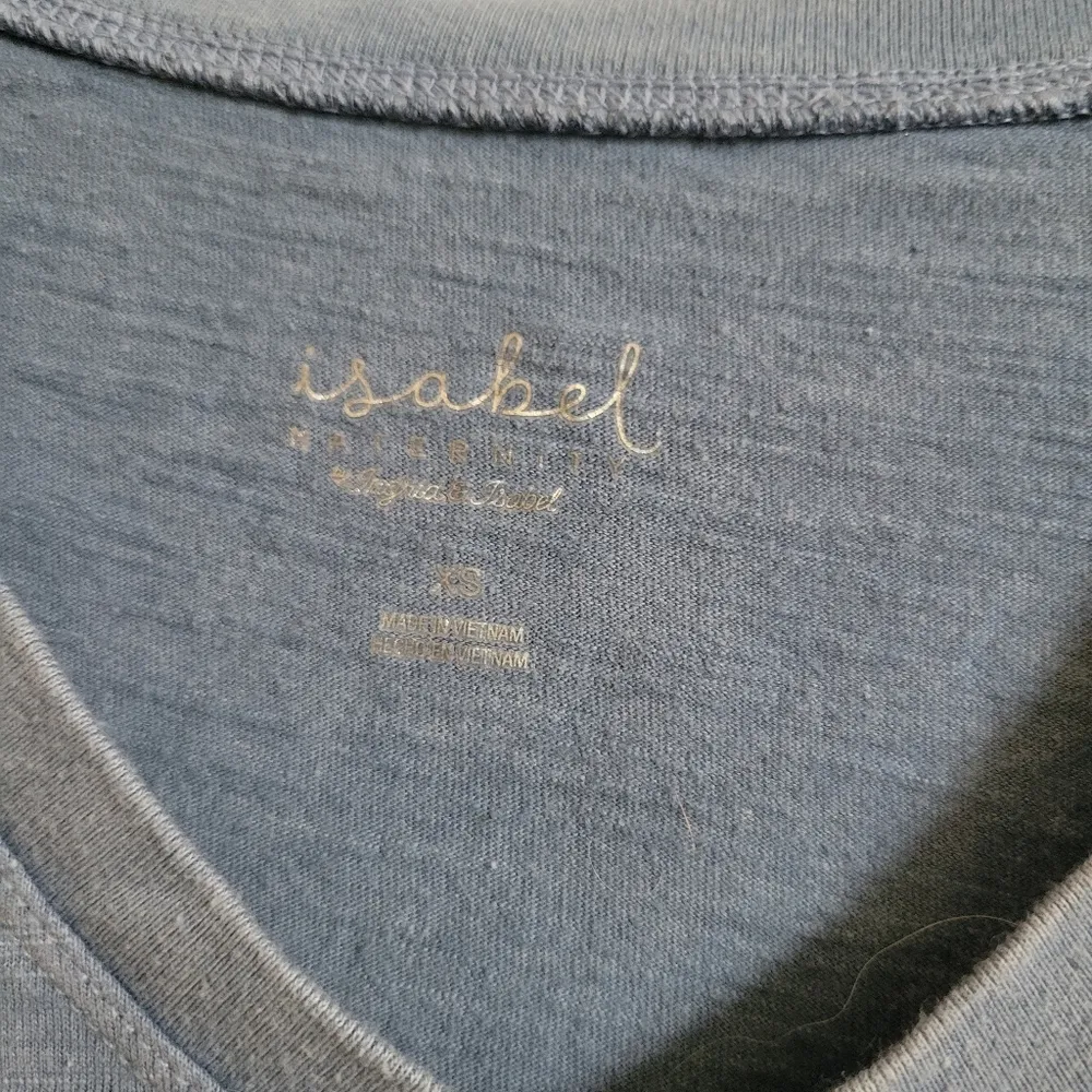 Isabel maternity shirt top size xs blue - Image 2