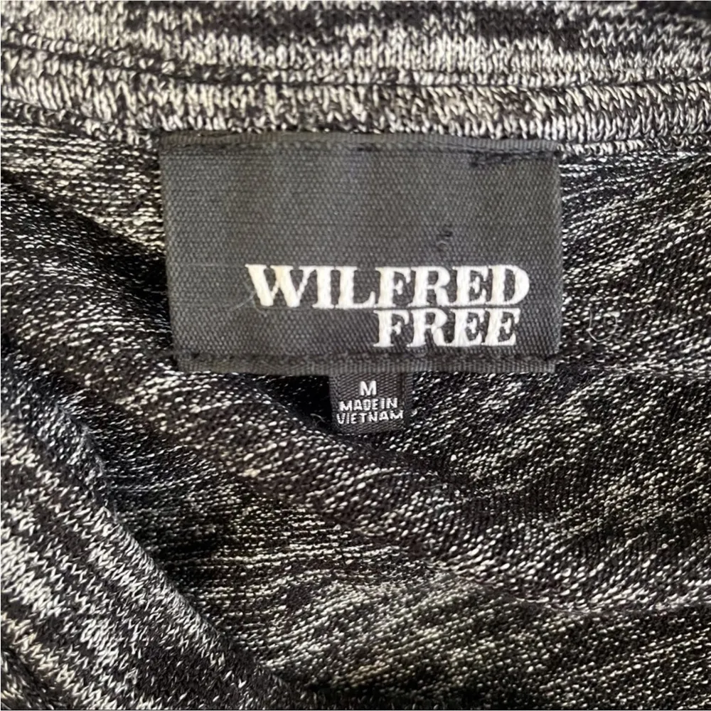 Aritzia Wilfred Marled Vneck Sweater Dress Black Size M - Image 3