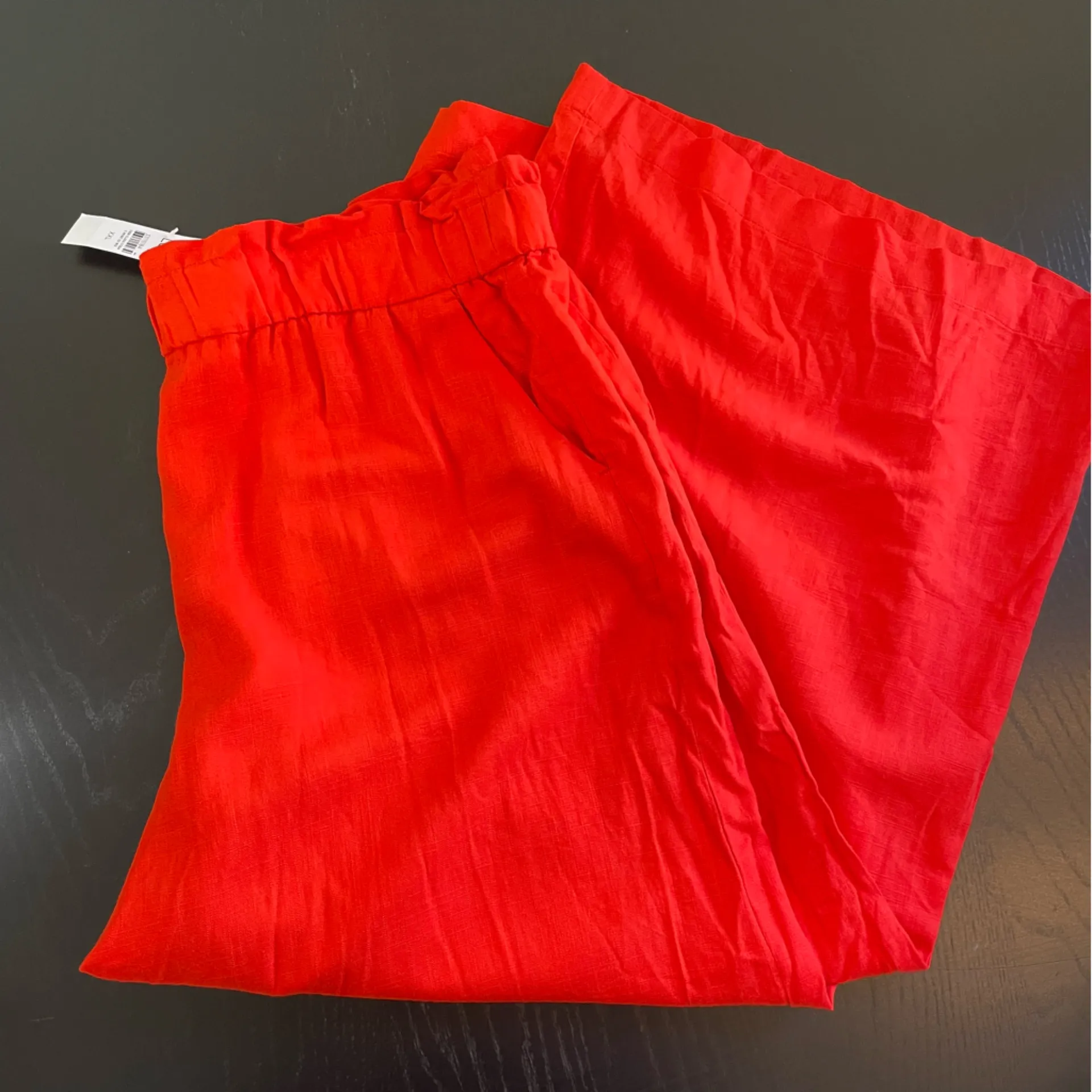 LOFT Women's Bright Red Wide Leg Linen Blend Pants Size XXL curvy chic New plus - Image 7