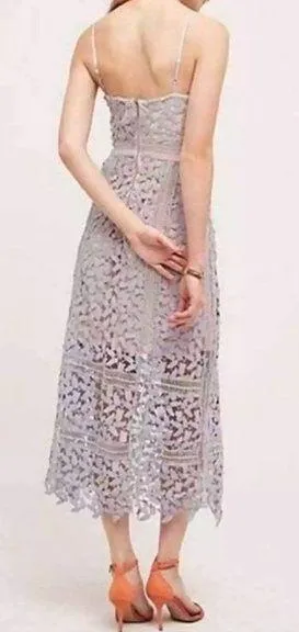Anthropologie  Tingle Lace Overlay Midi Dress in Lilac - Image 2
