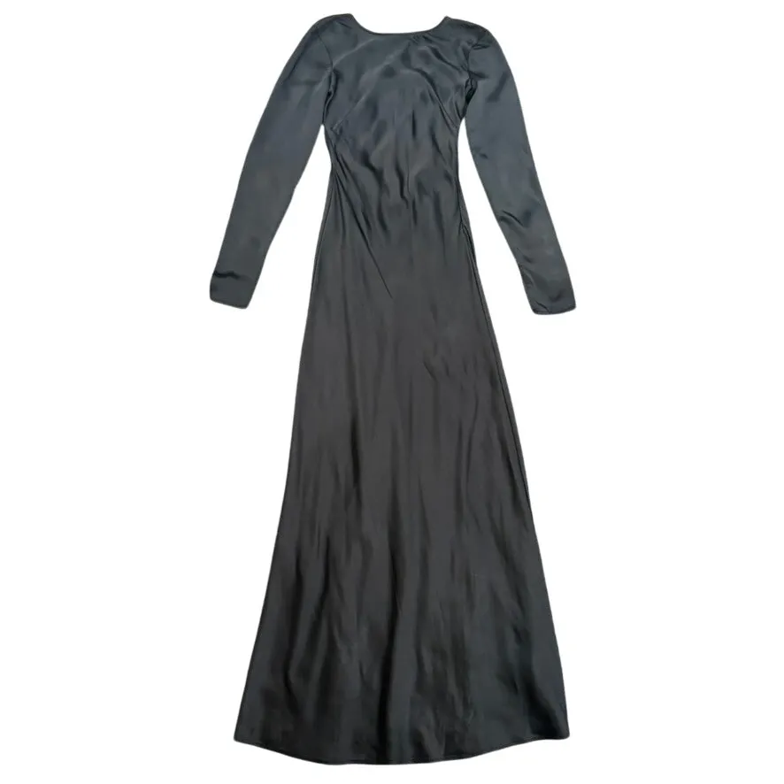 WEWOREWHAT Backless Long Sleeve Maxi Dress in Black, Size US 6 - Image 4