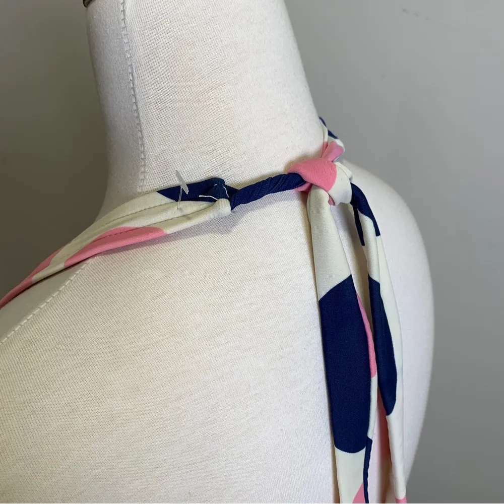 Sunset Separates Polka Dot Tankini Swimwear Size Medium Blue - Image 2