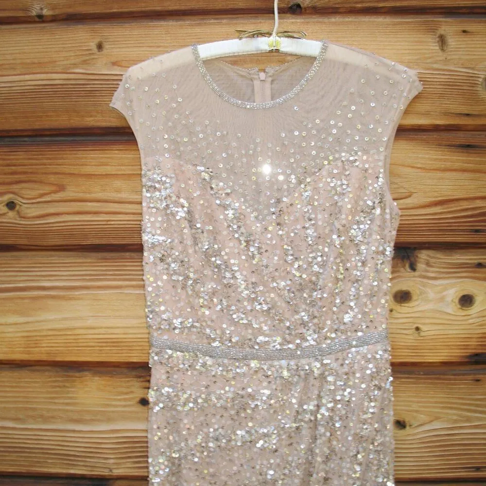 Mac Duggal 5619 Womens EMBELLISHED ILLUSION HIGH NECK CAP SLEEVE GOWN - Image 9