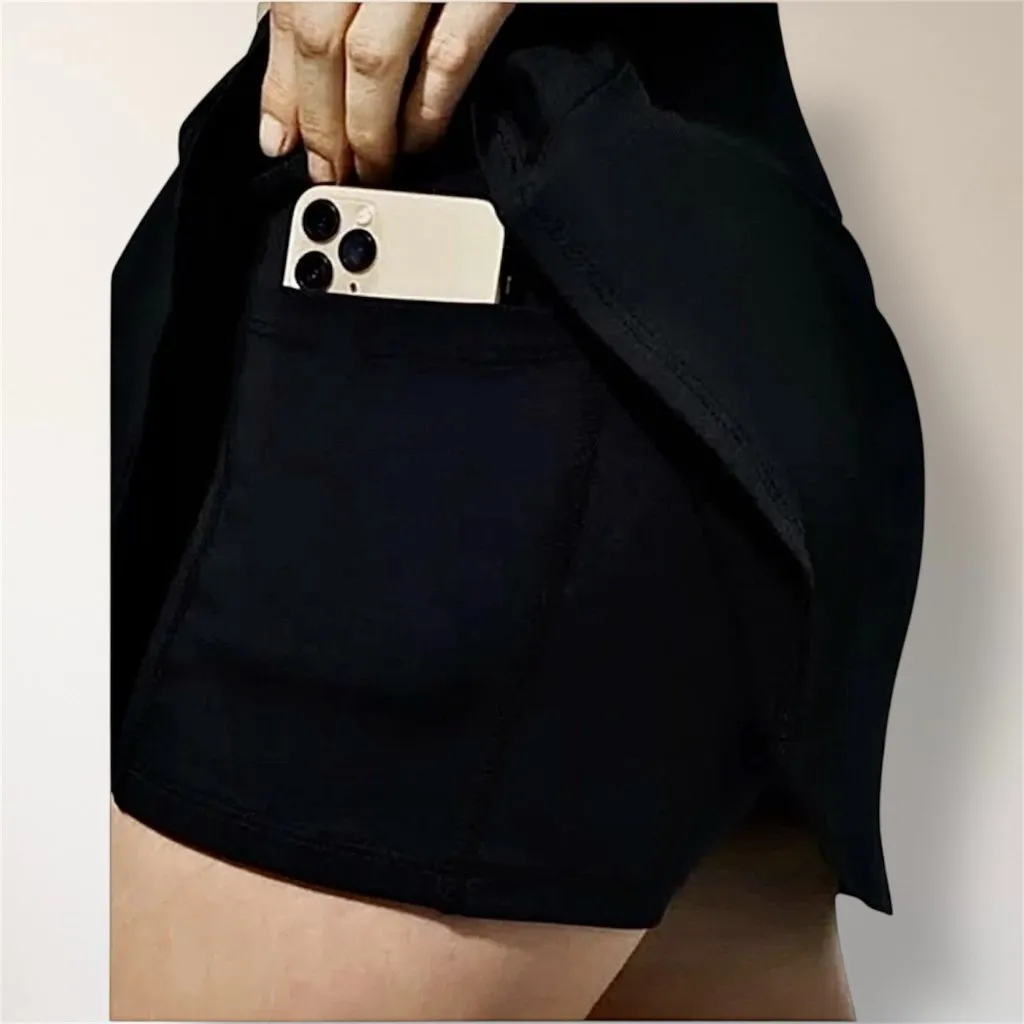 EleVen Venus Williams XXL Black‎ Pleated Tennis Skort Pockets Athletic Golf Black - Image 2