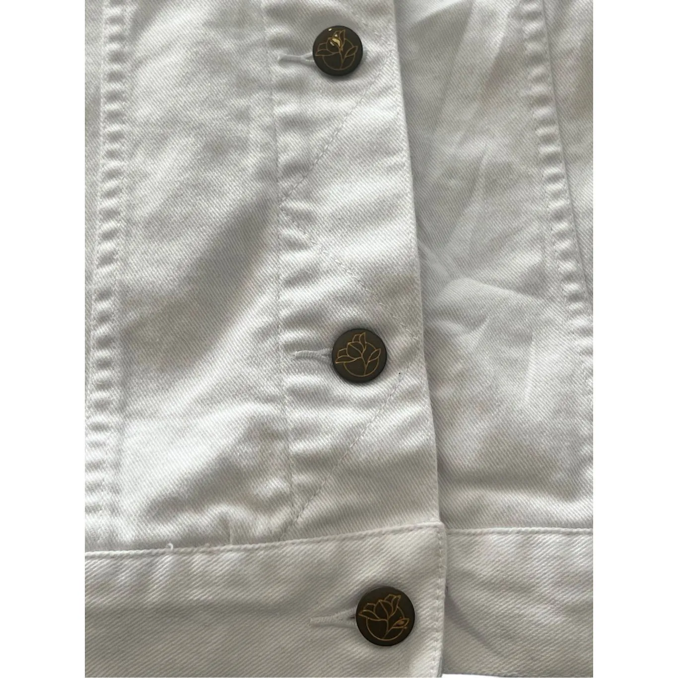 DRAPER JAMES White Denim Jacket size XXL - Image 7